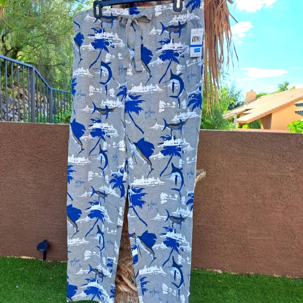 NWT Guy Harvey Sailfish Charter Boat Pajama Pants XL.
